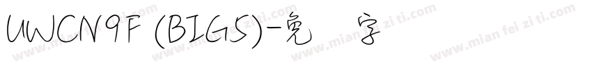 UWCN9F (BIG5)字体转换